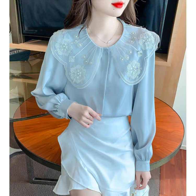 เสื้อเชิ้ตผู้หญิงใส่ทํางาน 390 บาทต่อชิ้น ฟรีค่าจัดส่ง