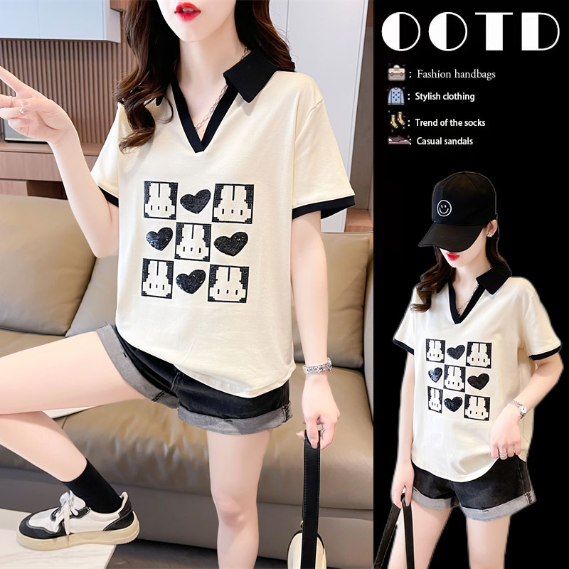 เสื้อยืดคนอ้วนแบบโอเวอร์ไซส์แบบ ulzzang fashion สนใจทักแชท