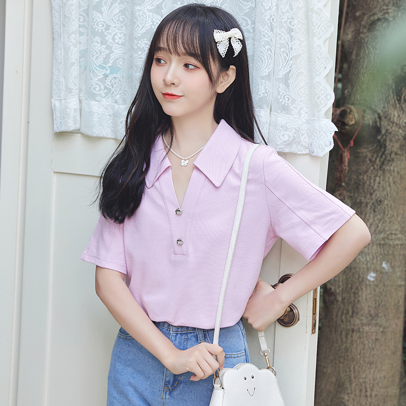เสื้อผ้าวัยรุ่นเกาหลี เสื้อยืดวัยรุ่นผู้หญิง มีขนาด S M L XL