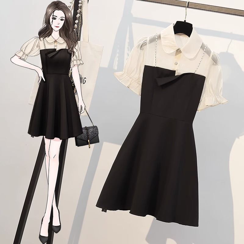 เดรสแขนสั้น มีไซส์ L-4XLอก 38-47 นิ้ว ใส่ได้ทั้งสาวหุ่นดีน่ารักจนถึงสาวอวบพลัสไซส์ จัดส่งฟรี! ทักแชทสั่งซื้อ