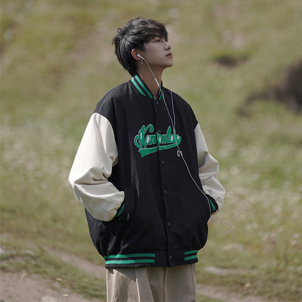 เสื้อแจ็คเก็ตเบสบอล เสื้อคลุม เสื้อแขนยาวสไตล์เกาหลี