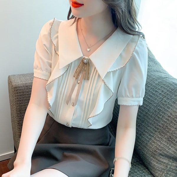 เสื้อชีฟองเกาหลี เสื้อชีฟองสวยๆ