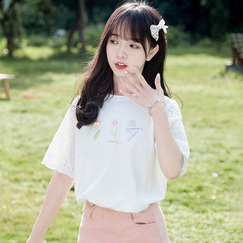 เสื้อผ้าวัยรุ่นเกาหลี เสื้อยืดวัยรุ่นผู้หญิง มีขนาด S M L XL