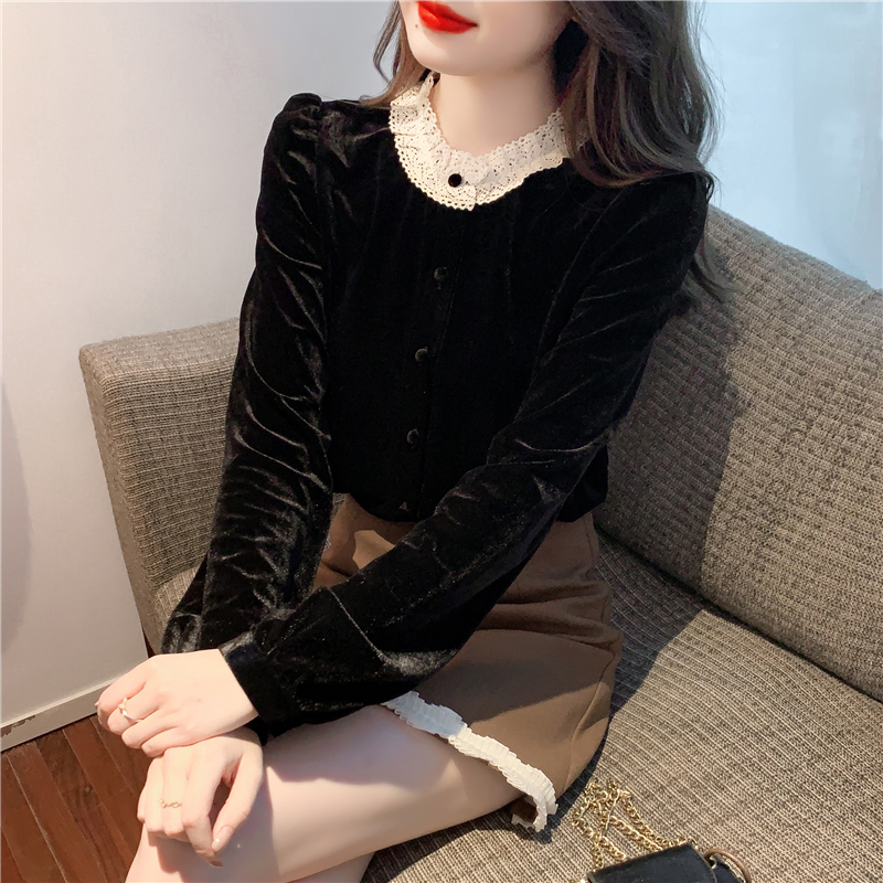 เสื้อลูกไม้ เสื้อเชิ้ตแขนยาว