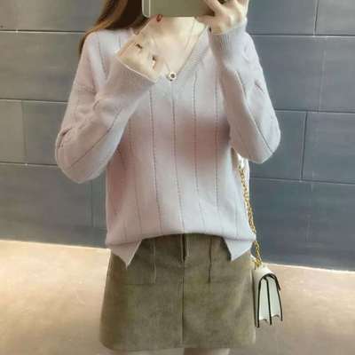 Sweater เสื้อสเวทเตอร์ไหมพรม แขนยาว เนื้อนุ่ม ใส่สบายยืดได้เยอะ พร้อมส่ง