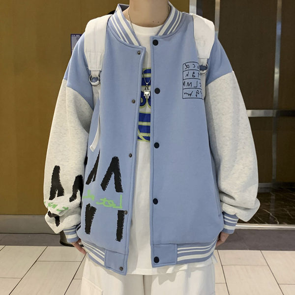 เสื้อแจ็คเก็ตเบสบอล เสื้อคลุม เสื้อแขนยาวสไตล์เกาหลี