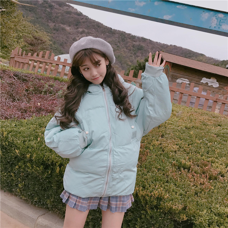 เสื้อกันหนาว ตัวสั้น สีฟ้าอมเขียว น่ารักมาๆ งานจริงตามแบบเลยจ้า