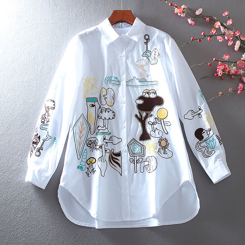 เสื้อลินิน เสื้อผ้าฝ้ายลินิน เสื้อเชิ้ตผ้าลินิน ปักลายสวยๆด้วยด้าย สไตล์VINTAGE BY Dreamroom
