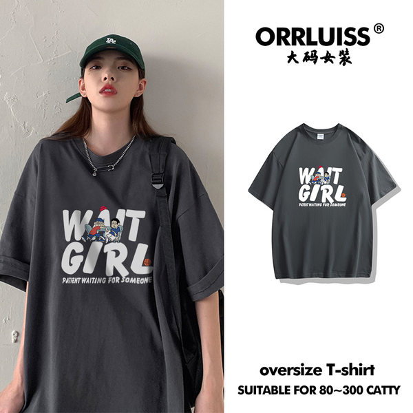 เสื้อโอเวอร์ไซส์เกาหลี เสื้อยืดพลัสไซส์ เสื้อยืดคนอ้วน เสื้อยืดโอเวอร์ไซส์ผู้หญิง