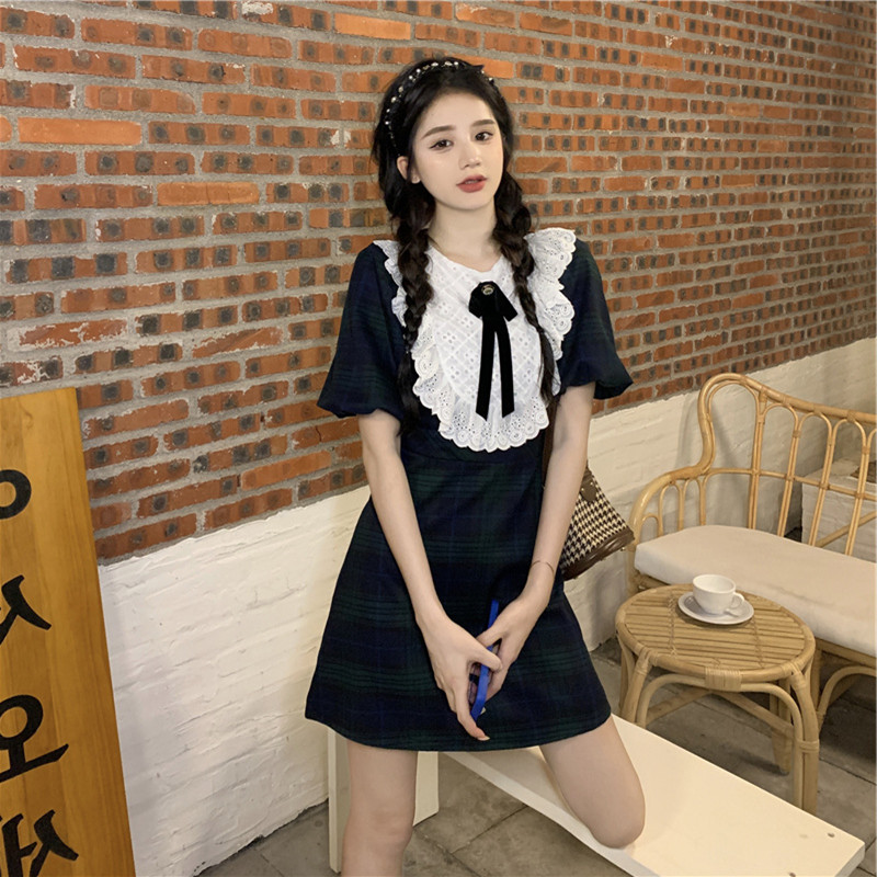 เดรสแขนสั้นมีไซส์L-4XLอก38-47นิ้ว