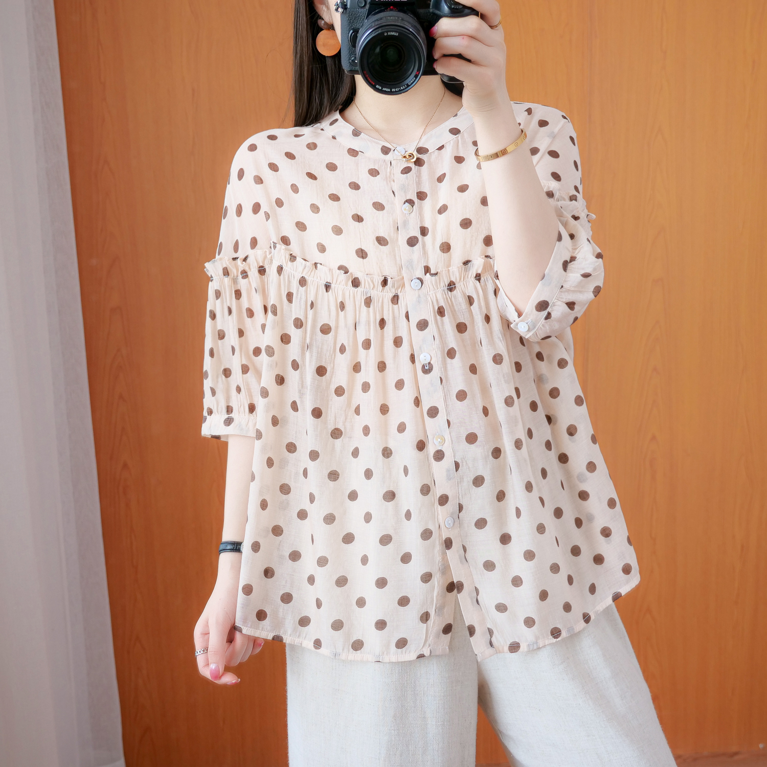เสื้อลินิน เสื้อผ้าฝ้ายลินิน เสื้อเชิ้ตผ้าลินิน