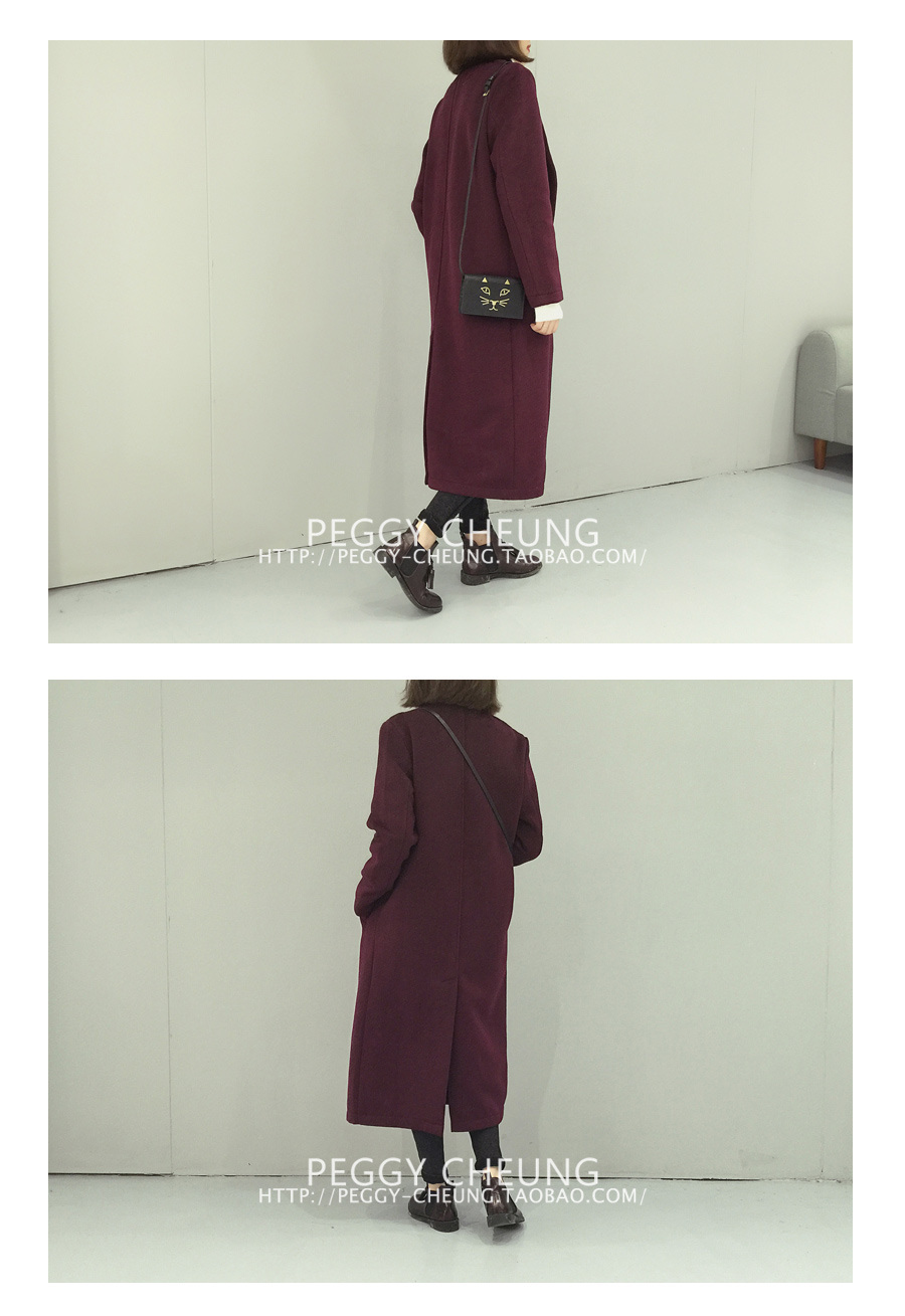 เสื้อโค้ทกันหนาว ยาว 36.5 นิ้ว ผ้าสำลีบาง มีซับใน เนื้อเบา พร้อมส่ง same pic