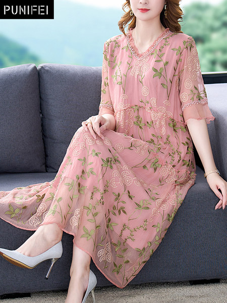 เดรสวัยผู้ใหญ่40-60ปี เดรสคุณแม่ ชุดเดรสทำงานวัยผู้ใหญ่ แบรนด์ MAMA DRESS