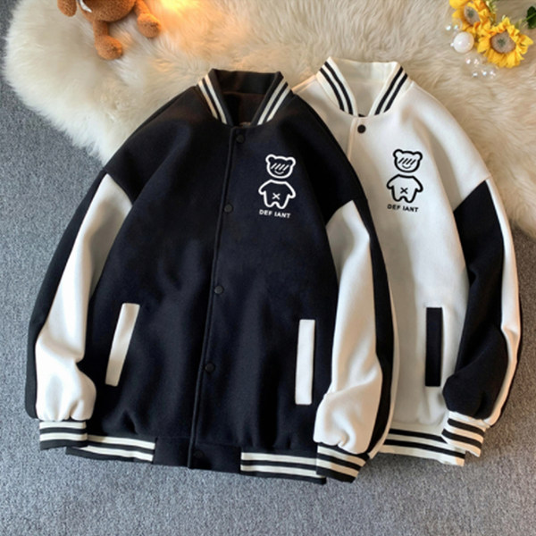 เสื้อแจ็คเก็ตเบสบอล เสื้อคลุม เสื้อแขนยาวสไตล์เกาหลี