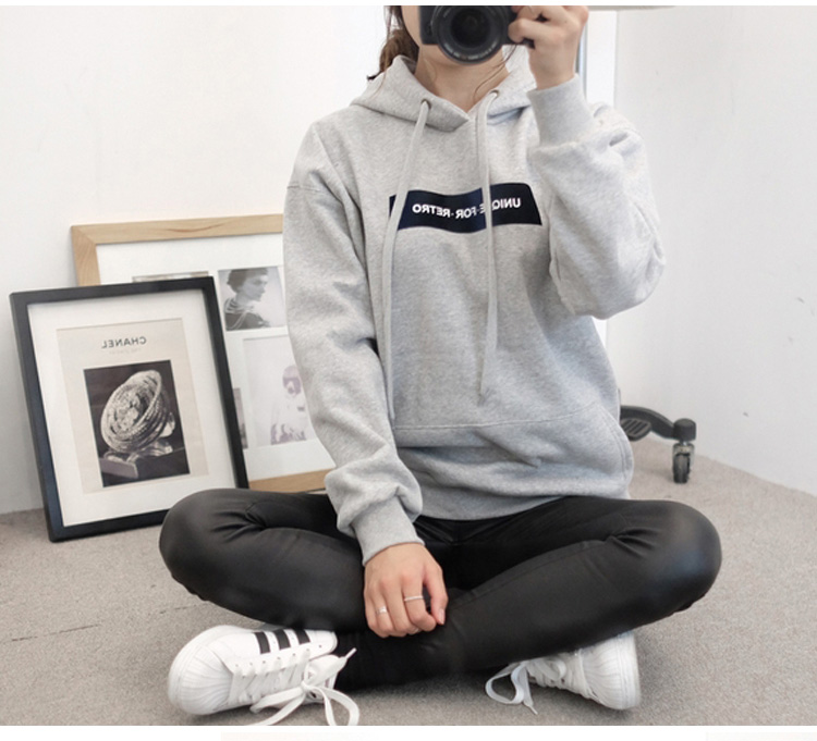 เสื้อกันหนาวฮู้ดดี้ แฟชั่นเกาหลี สีเทา น่ารักมากจ้า พร้อมส่ง สีเทา