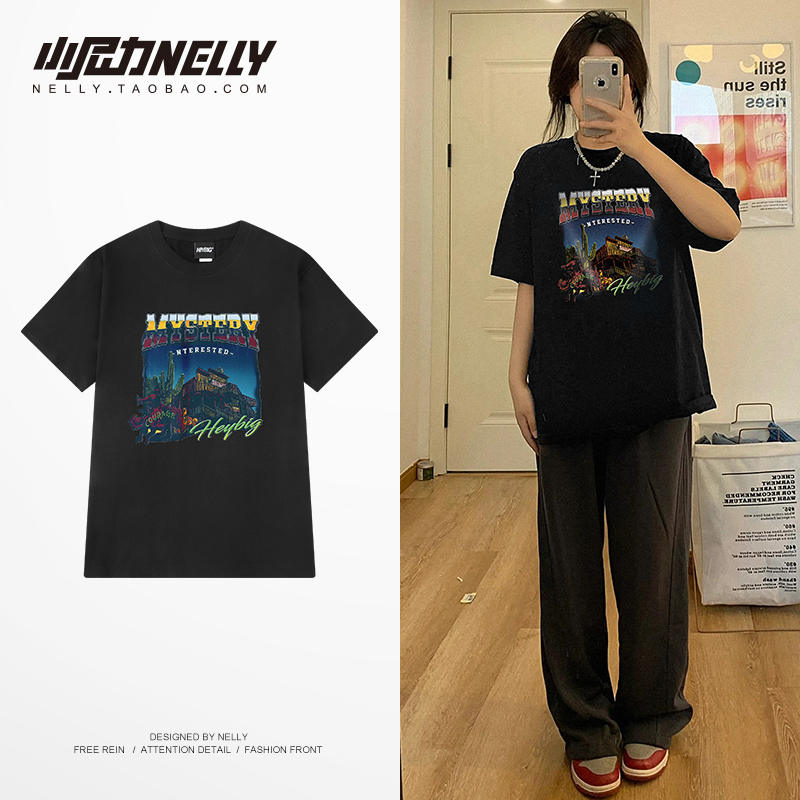 เสื้อยืดคอกลม ผู้ชาย เสื้อยืดผู้ชายเกาหลี เสื้อยืดเกาหลี แบรนด์ NELLY