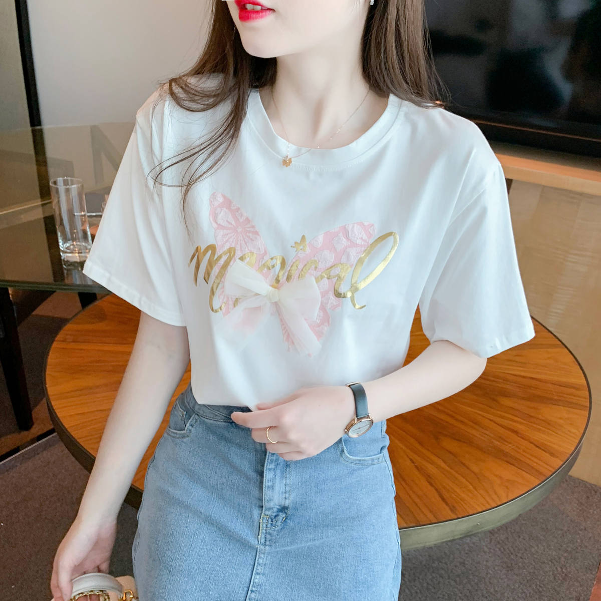 เสื้อยืดวัยรุ่นน่ารักๆ เสื้อวัยรุ่นแขนสั้น เสื้อผ้าวัยรุ่นเกาหลี แบรนด์ Wiyike