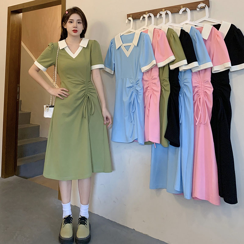 เดรสวัยรุ่น-เดรสคนอ้วนวัยรุ่น L-4XL(อก38-46 นิ้ว)