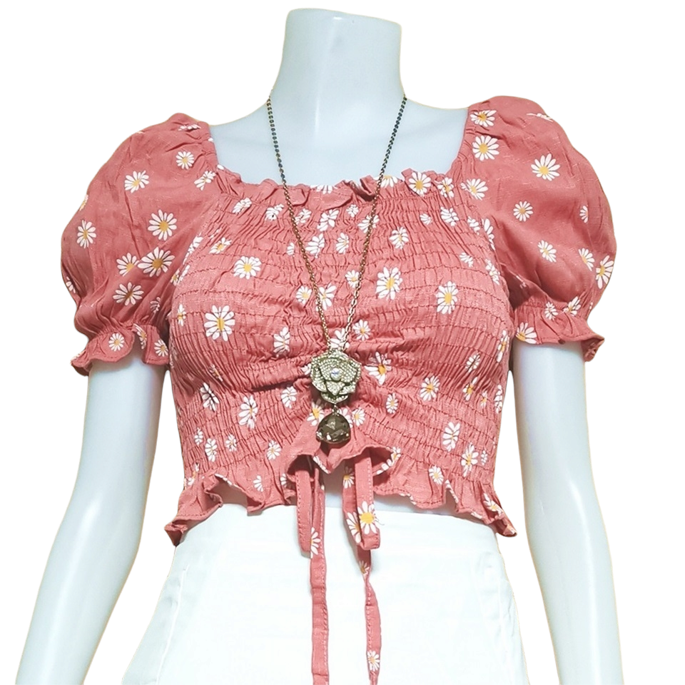 Blouse3892 รวมแบบเสื้อแฟชั่นวัยรุ่น เสื้อครอป เสื้อปาดไหล่ เสื้อสม็อค เสื้อรูดหน้า ผ้าไหมอิตาลี ผ้าชีฟอง งานแฟชั่นประตูน้ำ