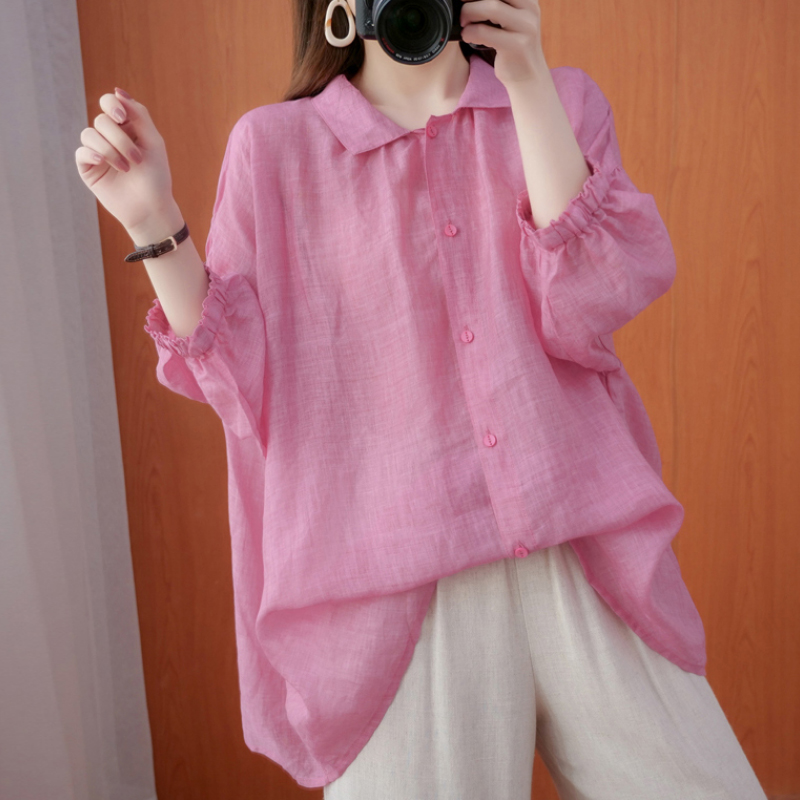 เสื้อลินิน เสื้อผ้าฝ้ายลินิน เสื้อเชิ้ตผ้าลินิน