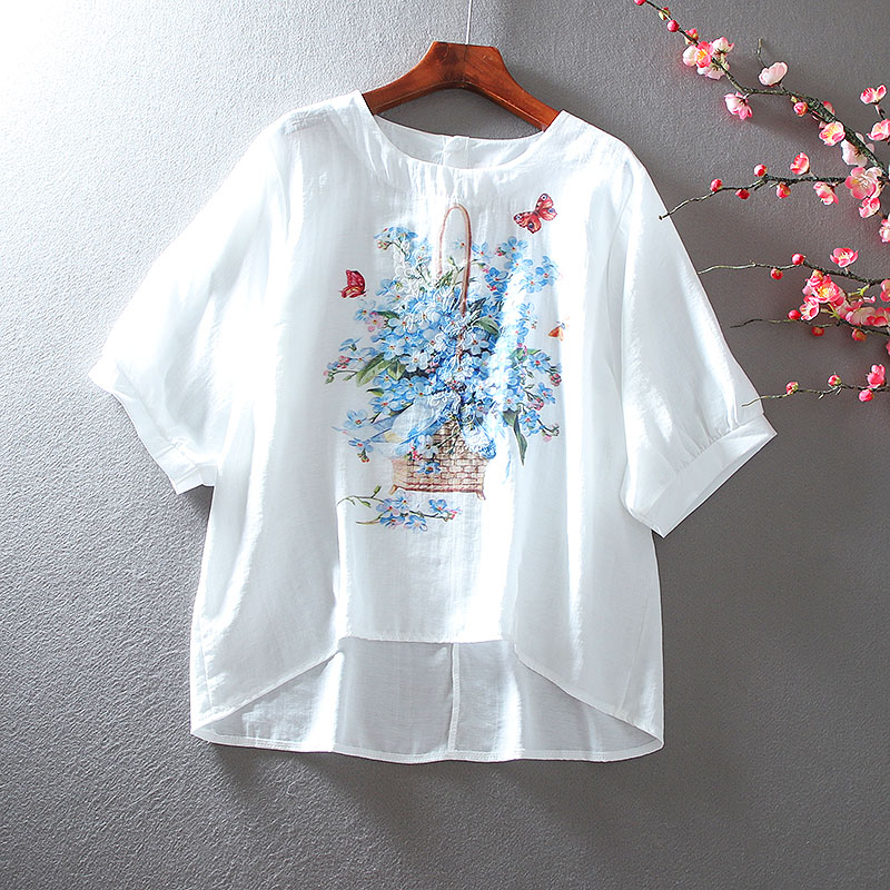 เสื้อลินิน เสื้อผ้าฝ้ายลินิน เสื้อเชิ้ตผ้าลินิน ปักลายสวยๆด้วยด้าย สไตล์VINTAGE BY Dreamroom
