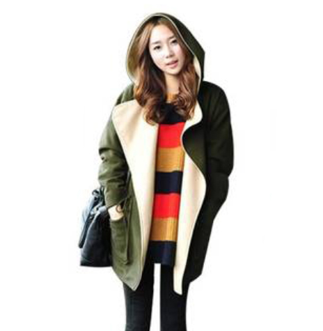 สีเขียวทหารขาว เสื้อกันหนาวฮู้ดดี้ ทรงเก๋ๆ แบบเกาหลี แบบผูกเอว ฮู้ดใหญ่ ผ้าสักกะหลาดเนื้อนิ่ม บุซับในกันลม พร้อมส่ง เขียว ขาว