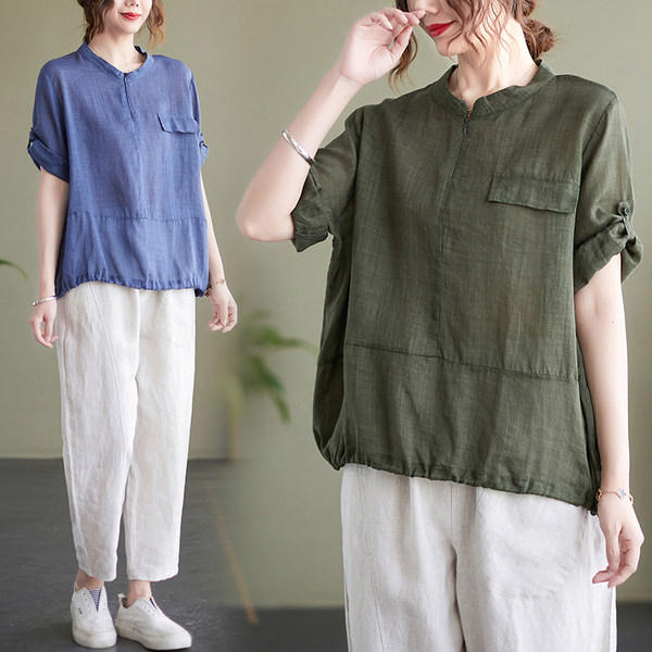 เสื้อลินิน แบบเสื้อสวยๆ เสื้อผ้าฝ้ายลินิน เสื้อเชิ้ตผ้าลินิน BY LININ