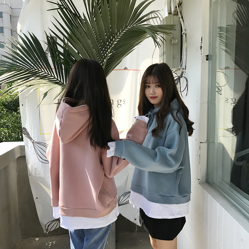 เสื้อกันหนาวแขนยาว แต่งชายเสื้อยืดสีขาวด้านใน ผ้าคอตตอน+สำลีเนื้อนุ่มและอุ่นมากๆ สีโทนหมนๆ กำลังฮิต น่ารักมากค่าาา >< free