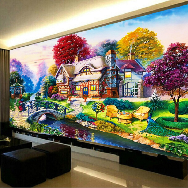 ชุดปักครอสติช รูปบ้าน สอบถามขนาดและสั่งซื้อได้ที่ LINE