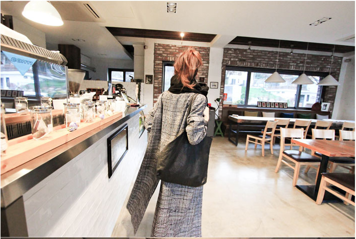 Korea Minimal Coat เสื้อคลุมกันหนาว ตัวยาว37" สไตล์เกาหลี ผ้าทอลายสก๊อต บุซับในกันลม