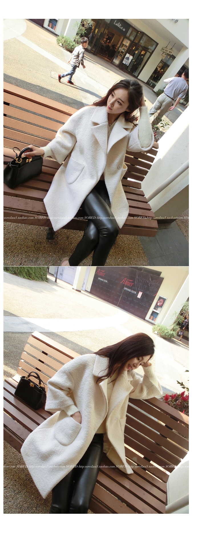 Over Coat ทรงโคล่ง ผ้าสำลีเนื้อเรียบสีขาว บุซับในกันลมกันหนาว พร้อมส่ง ขาว