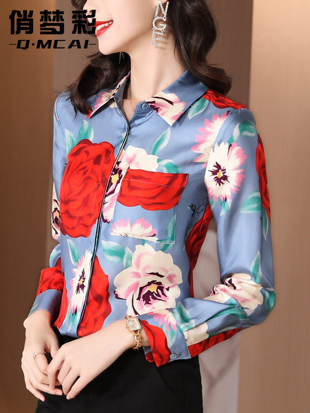 เสื้อเชิ้ต เสื้อเชิ้ตชีฟอง ลายสวยๆฟรีค่าส่ง