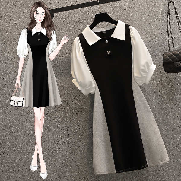 เดรสคนอ้วน เดรสสาวอวบ ชุดเดรสคนอ้วนวัยรุ่น BY PLUS SIZE Girl