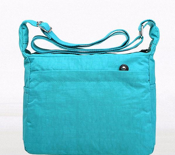 กระเป๋าสะพายข้างผู้หญิง ขนาดกลาง มีช่องซิป แยกหลายช่อง กระเป๋าผู้หญิง สไตล์ วัยรุ่นแนว sport ผ้าไนลอน สีหวาน ฟ้า ชมพู สวยเท่ 544662