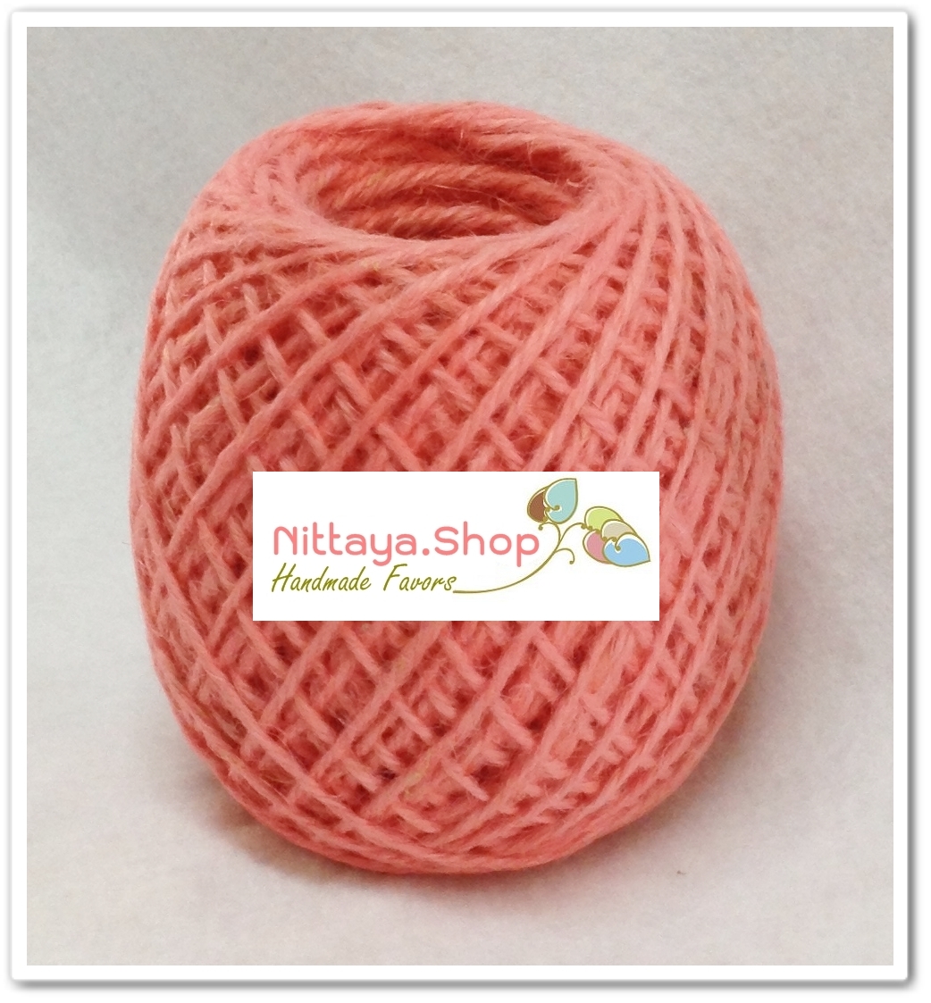 เชือกกระสอบสีธรรมชาติและย้อมสี