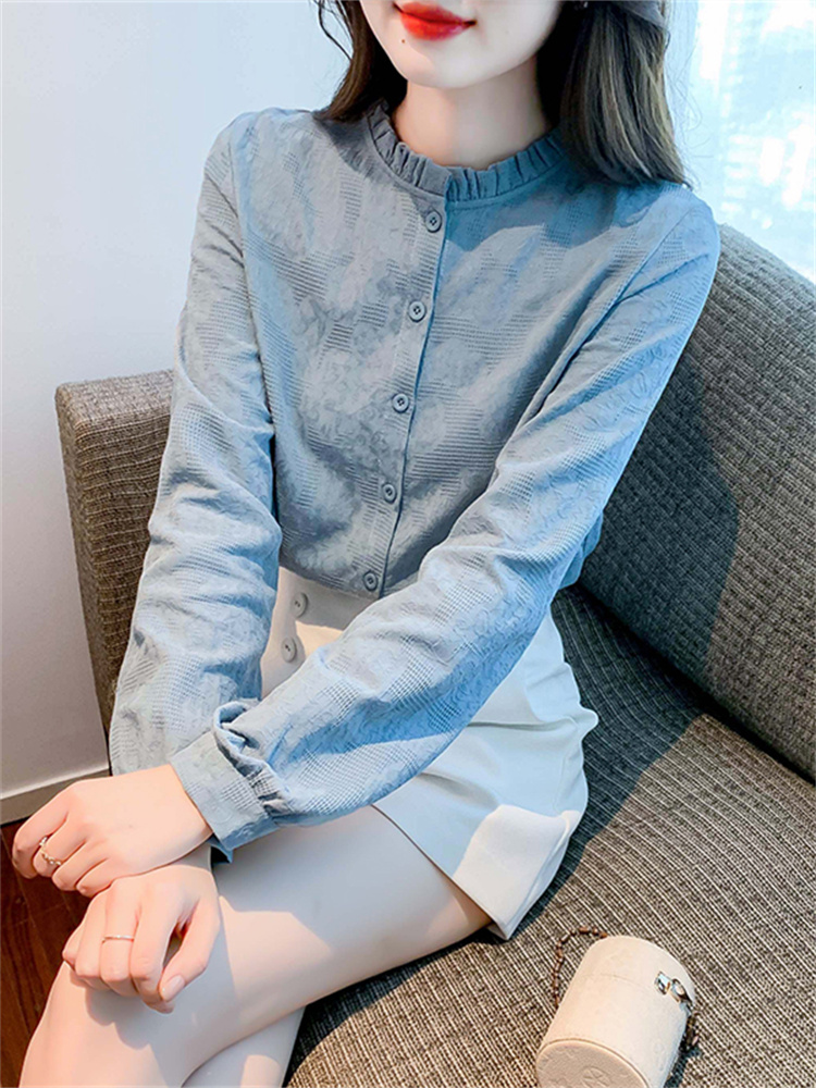 เสื้อลูกไม้ เสื้อเชิ้ตแขนยาว