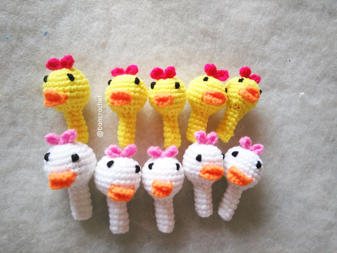 ที่ครอบหัวดินสอ ตุ๊กตาเป็ด (pencil cover) ชมพู 2 นิ้ว