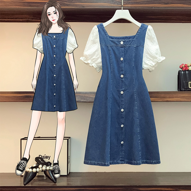 เดรสแขนสั้น มีไซส์ L-4XLอก 38-47 นิ้ว ใส่ได้ทั้งสาวหุ่นดีน่ารักจนถึงสาวอวบพลัสไซส์