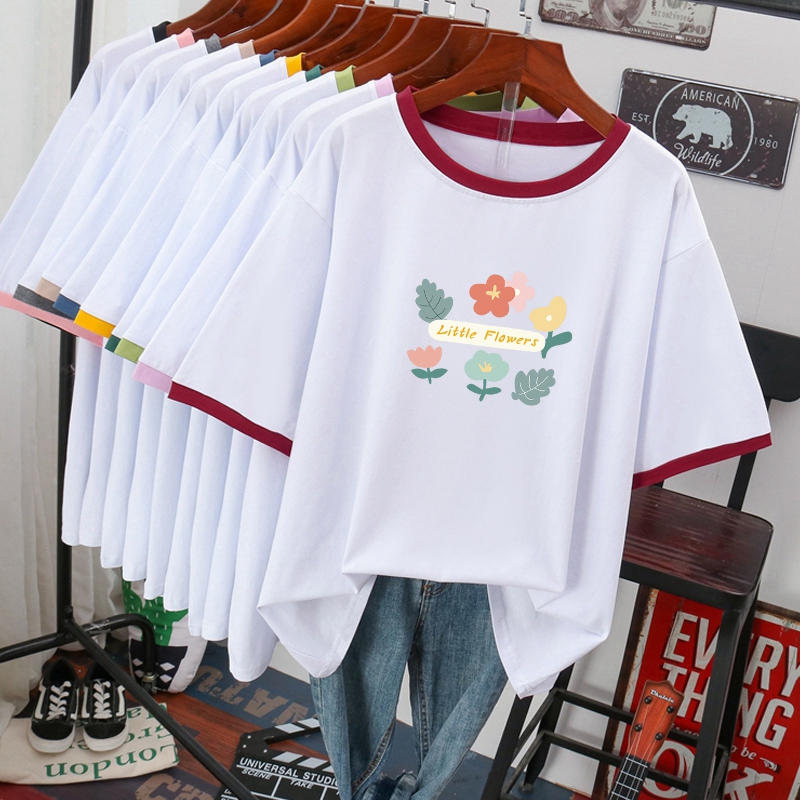 เสื้อยืดคอตตอน สกรีนลายน่ารัก มีหลากหลายสี ส่งฟรีทั่วไทย BY JIMIAO