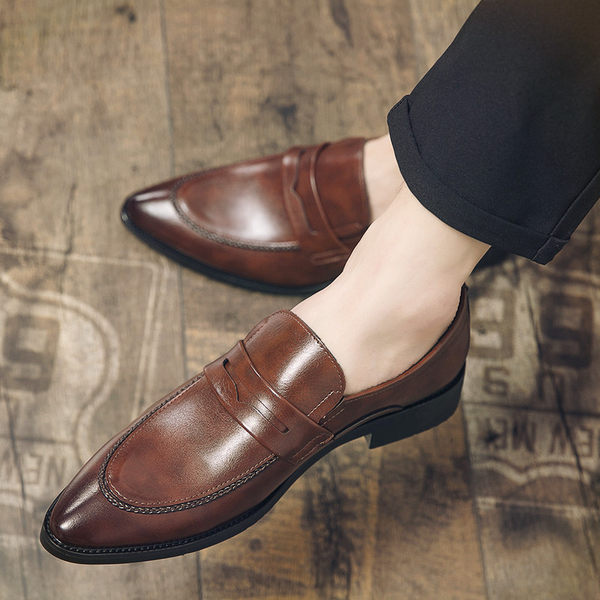 รองเท้าหนังผู้ชาย มีไซส์39-44 รองเท้าโลฟเฟอร์ชาย Slip-On Shoes