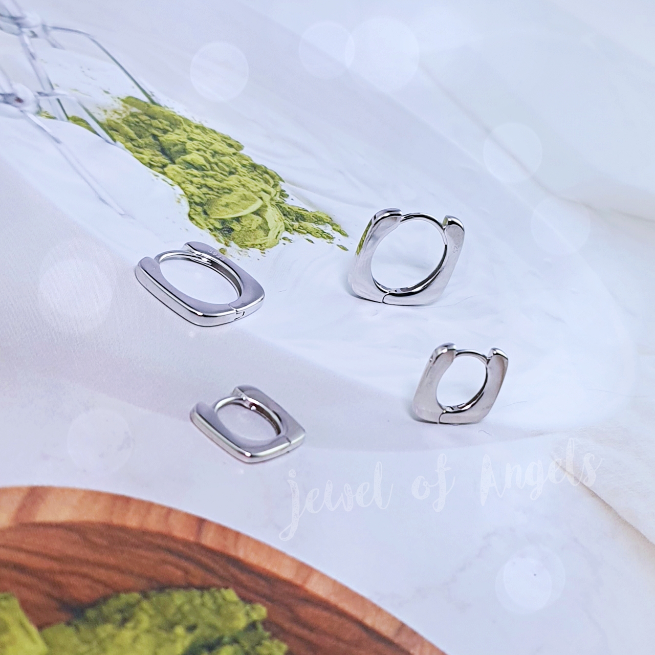 ต่างหูเงินแท้ S925 รุ่น Gentle ต่างหูห่วง4เหลี่ยม มินิมอล 2ขนาด ตุ้มหูเงินแท้ทั้งชิ้น Silver925