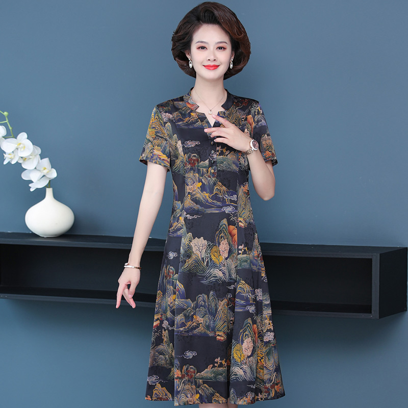 เดรสวัยผู้ใหญ่40-60ปี เดรสคุณแม่ ชุดเดรสทำงานวัยผู้ใหญ่ แบรนด์ MAMA DRESS