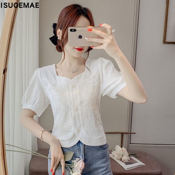 เสื้อลูกไม้ แขนสั้น