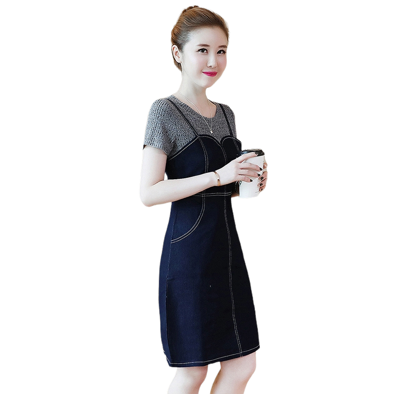 Dress4585 เดรสยีนส์ทรงเข้ารูปสียีนส์เข้ม มีกระเป๋าข้าง ซิปหลังใส่ง่าย ผ้ายีนส์ยืดเนื้อดีนุ่มใส่สบาย งานน่ารักทรงสวยเป๊ะ ใส่สวยดูแพง (ไม่มีเสื้อตัวในนะคะ)