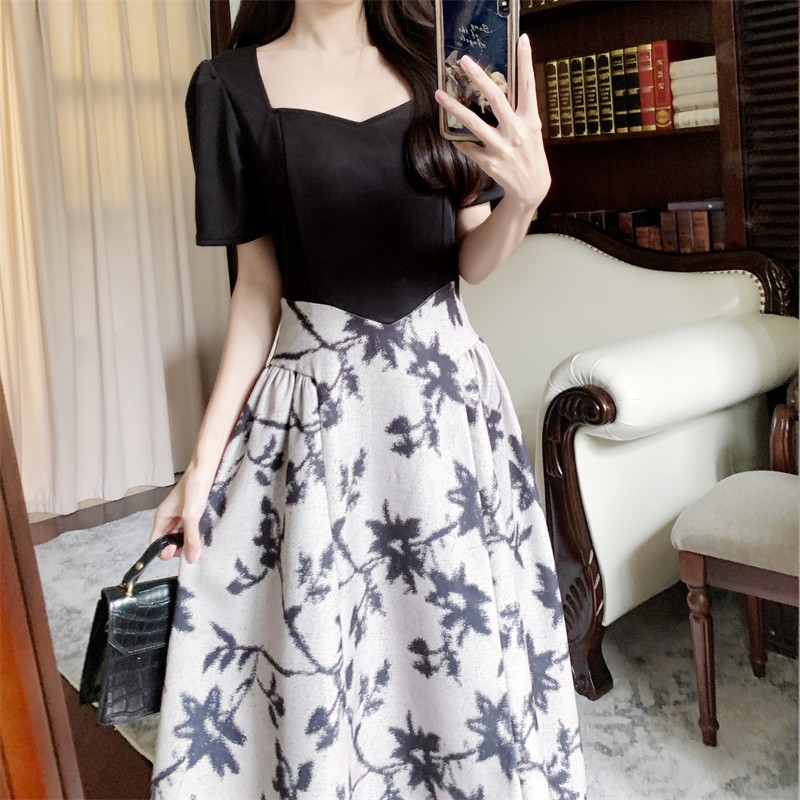 เดรสคนอ้วนวัยรุ่น L-4XL(อก38-46 นิ้ว)