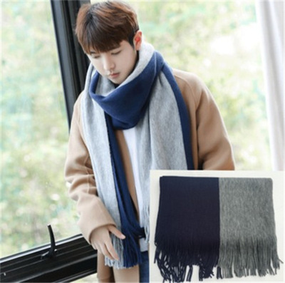 ผ้าพันคอไหมพรม เกาหลี มิกกับชุดไหนก็สวย ใส่ได้ทั้งผู้ชายและผู้หญิง พร้อมส่ง สีกรม/เทา