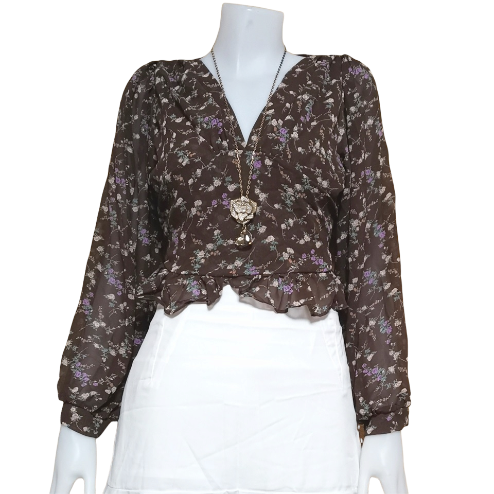 Blouse3892 รวมแบบเสื้อแฟชั่นวัยรุ่น เสื้อครอป เสื้อปาดไหล่ เสื้อสม็อค เสื้อรูดหน้า ผ้าไหมอิตาลี ผ้าชีฟอง งานแฟชั่นประตูน้ำ
