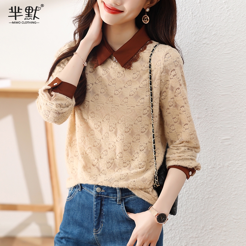 เสื้อลูกไม้ เสื้อเชิ้ตแขนยาว