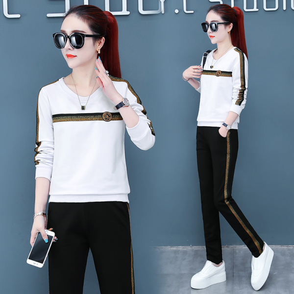 ชุดวอร์ม สูทเกาหลี Jumpsuit ชุดจั้มสูท ชุดเซท 2 ชิ้น ชุดกีฬาผู้หญิง ชุดออกกำลังกาย เสื้อกันหนาว ชุดวอร์มคู่