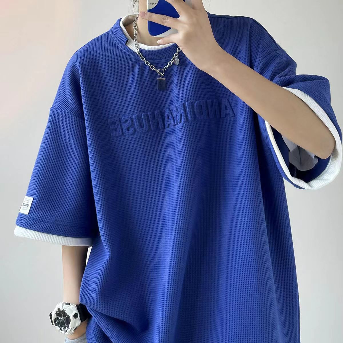 เสื้อยืดผู้ชายอ้วน S-5XL(อกเสื้อ39-51นิ้ว)